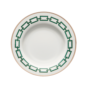 Ginori Catene Emerald Soup Plate - 9.6"